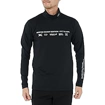 マスターバニーエディション　モックネック　長袖シャツ　ロゴ　黒　ブラック　M 1 マスターバニー MB ネックロゴ半袖モックネックカットソー レディース